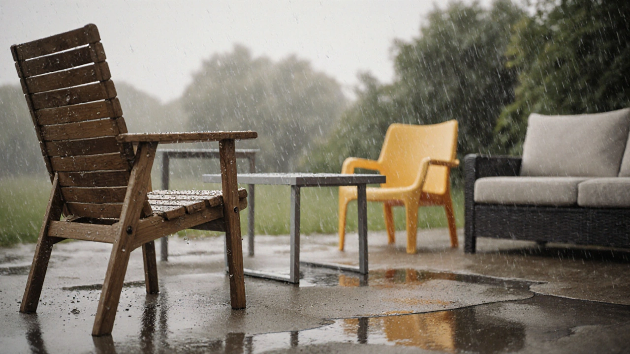 Gartenmöbel im Regen: So bleibt alles trocken und langlebig