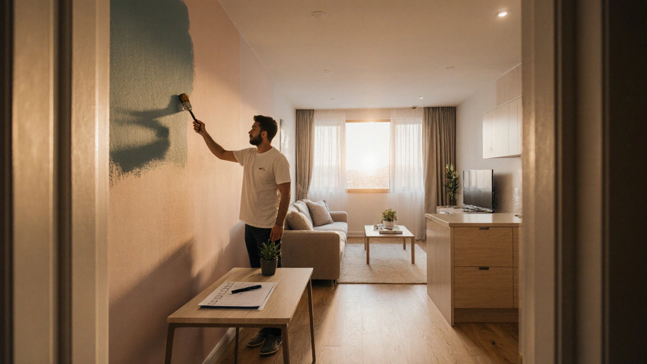 Renovierte Wohnung mit frischer Farbe, Parkett und fertiger Checkliste.