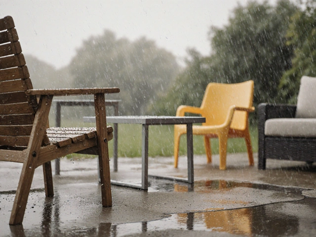 Gartenmöbel im Regen: So bleibt alles trocken und langlebig