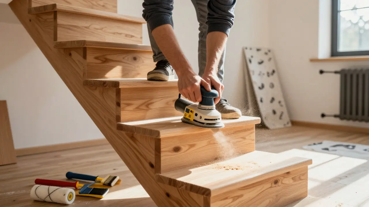 Holztreppen renovieren: So erneuern Sie das Oberflächenfinish im Treppenhaus mit Profi-Ergebnissen
