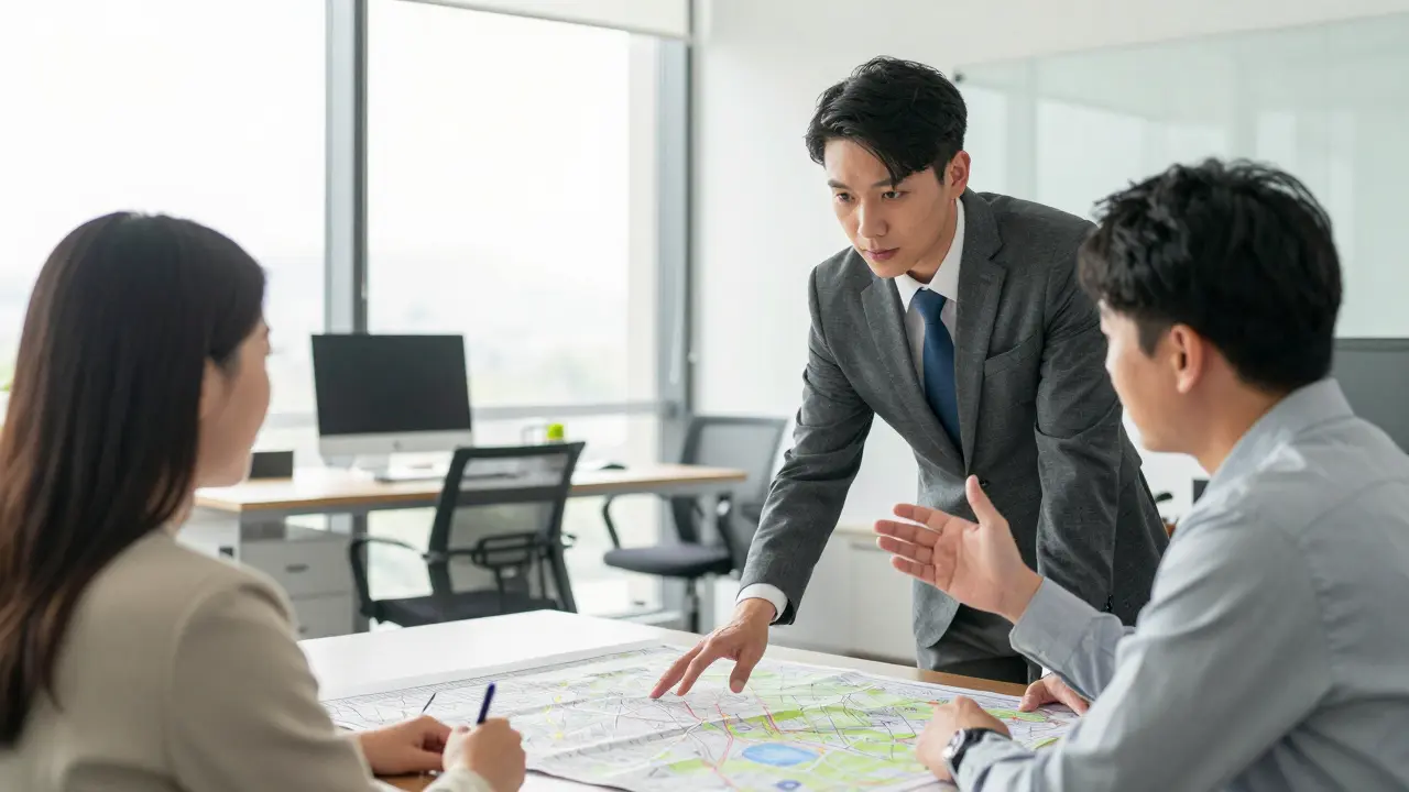 Professionelle Beratungssitzung bei hellem Licht in einem modernen Büro.