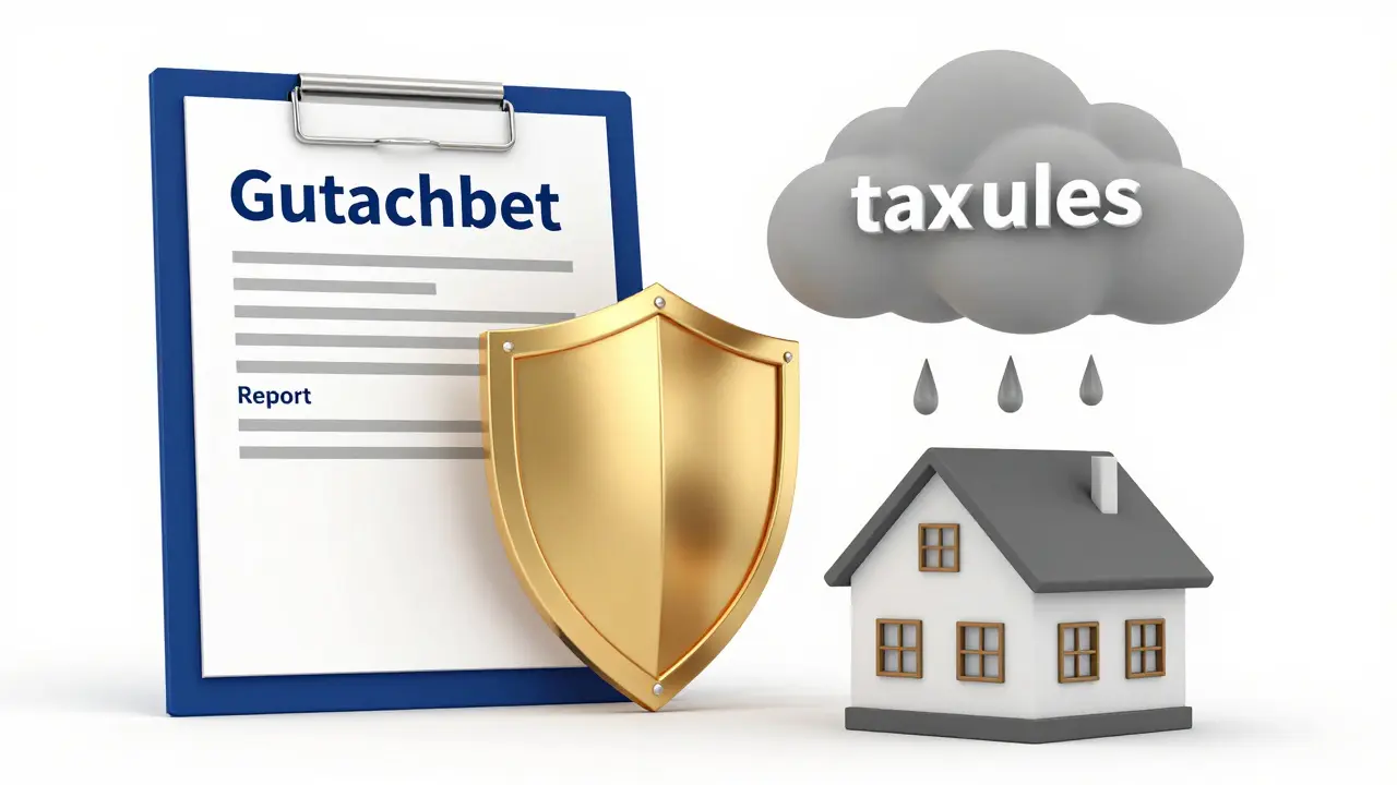 Zertifiziertes Gutachten als goldener Schutzschild für ein Hausmodell