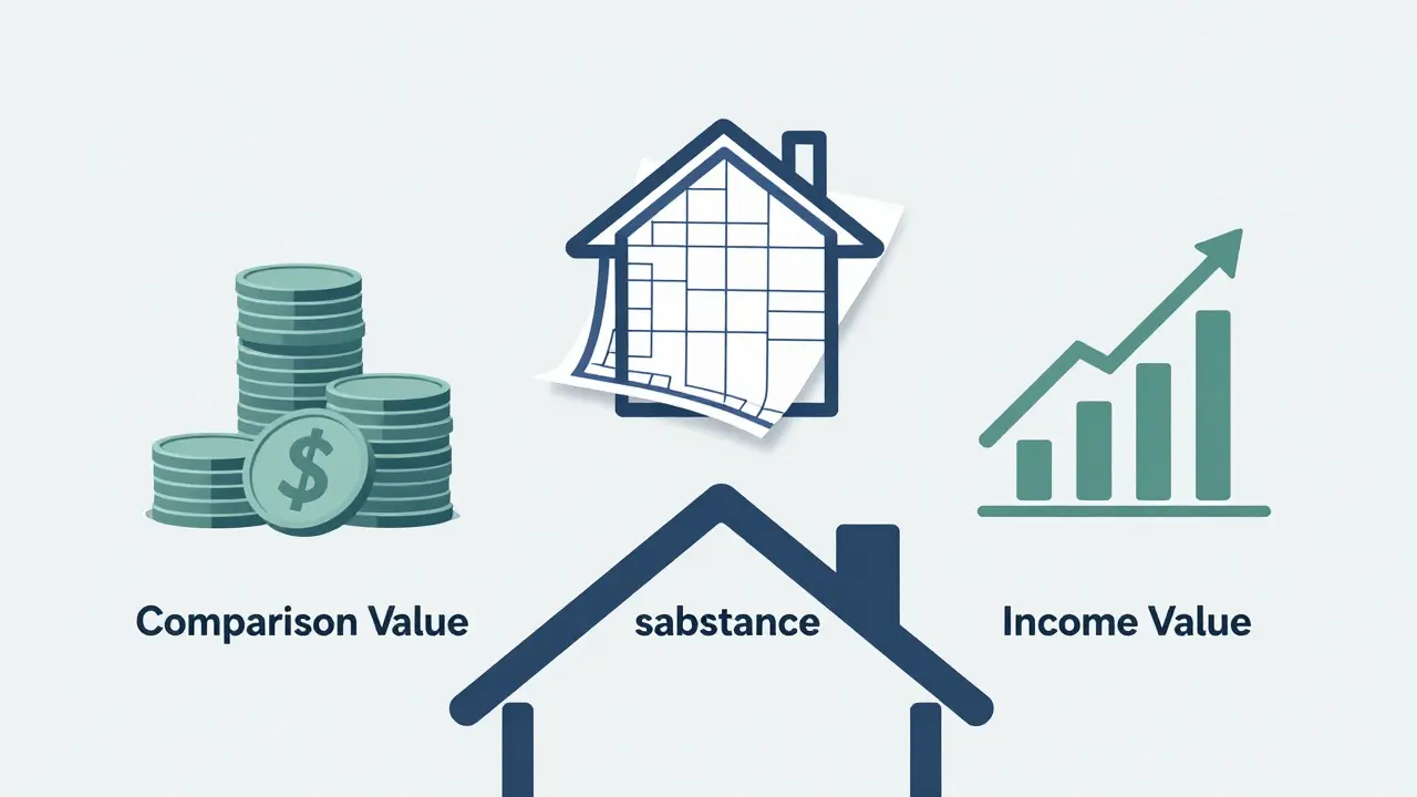 Drei Säulen der Immobilienbewertung: Vergleich, Substanz und Einkommen