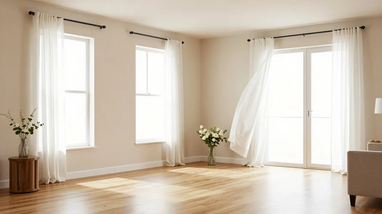 Heller, geräumiger Wohnraum mit neutralem Home-Staging