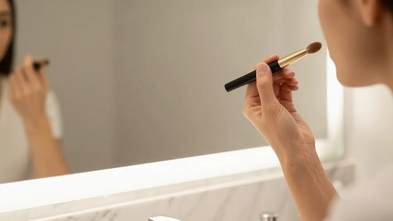 Natürliche Hauttöne im Badezimmer dank hochwertiger Lichtfarbe