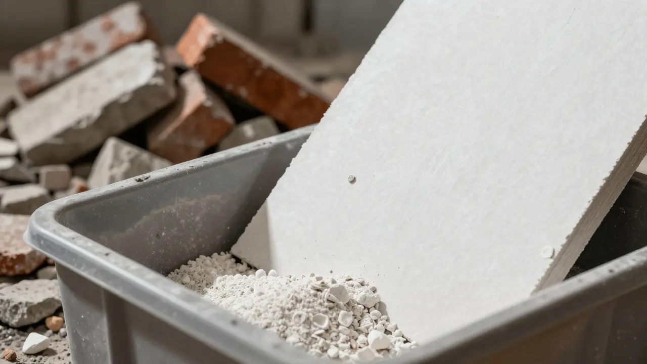 Trennung von Gipskarton von anderem Bauschutt zur Kostenersparnis