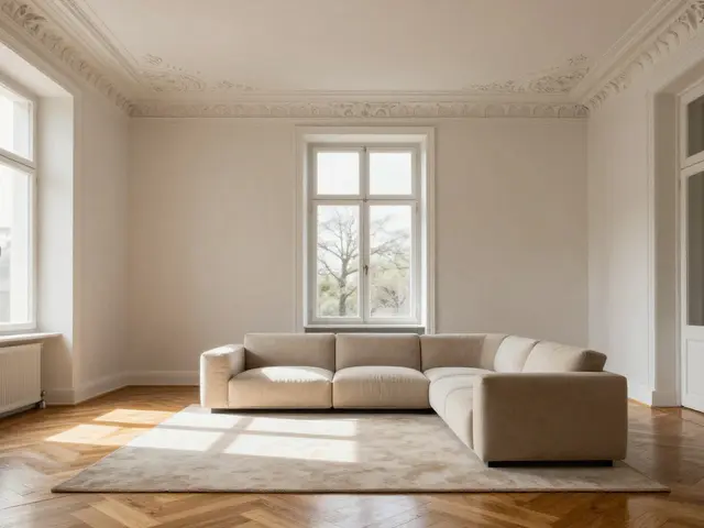 Altbau-Wohnzimmer einrichten: Stuck, Parkett und moderne Akzente perfekt kombinieren